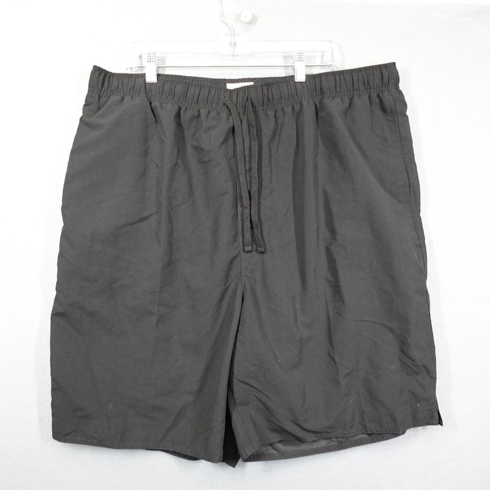 HB Fit by DXL Swim Trunks Men 1XLT Black Mesh Liner Quick Dry UV Protection